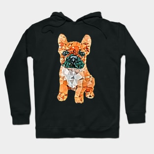 French bulldog, color polygonal 1 Hoodie